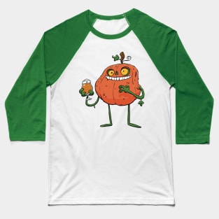 Pumpkin Beer Monster Baseball T-Shirt